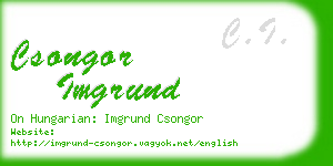 csongor imgrund business card